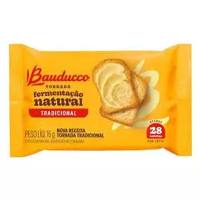 TORRADA TRADICIONAL SALGADA SACHÊS 15 GRAMAS BAUDUCCO KIT COM 10/20/30 OU 50 UNIDADES