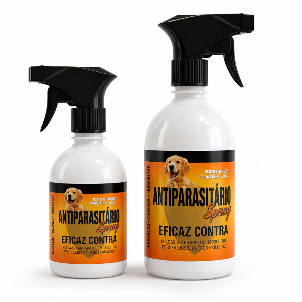 Antiparasitário Spray - Antipulgas E Carrapatos Para Cães E Gatos