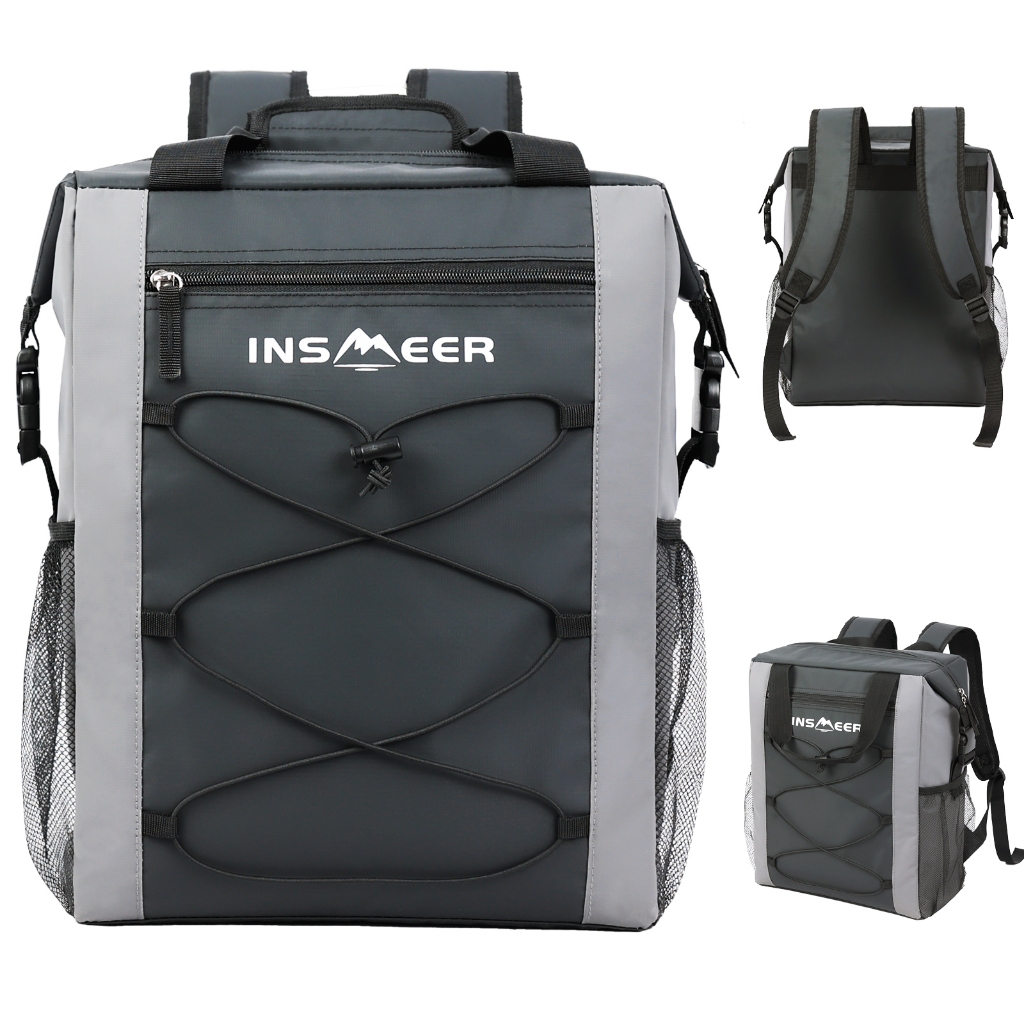 INSMEER Mochila Térmica Reforçada 21L/40 Latas Bolsa Térmica Grande Alça grande para Viajar, Acampar