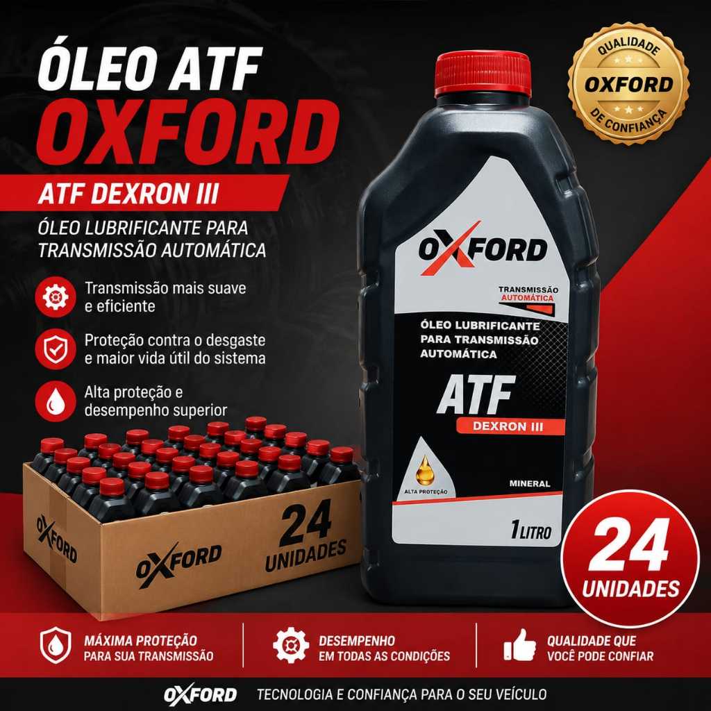 Óleo Lubrificante mineral ATF para transmissão automática Oxford 24 Unidades