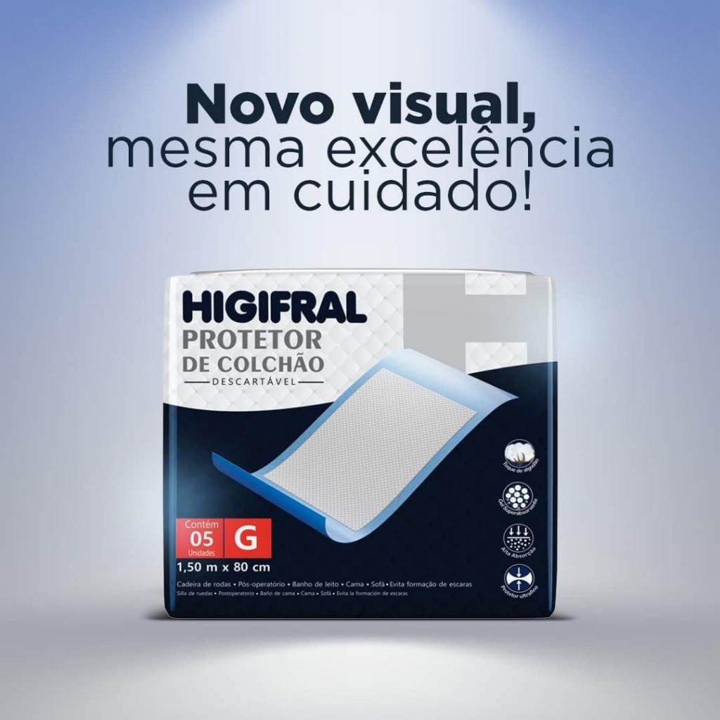 Protetor de Colchão Lençol Absorvente Higifral Tamanho G ou Tamanho M (escolher o tamanho)