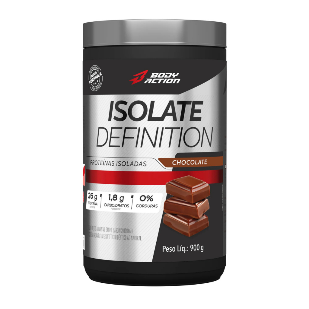 Whey Protein Isolado Definition Bodyaction 900g – Proteina Isolada Massa Magra e Hipertrofia
