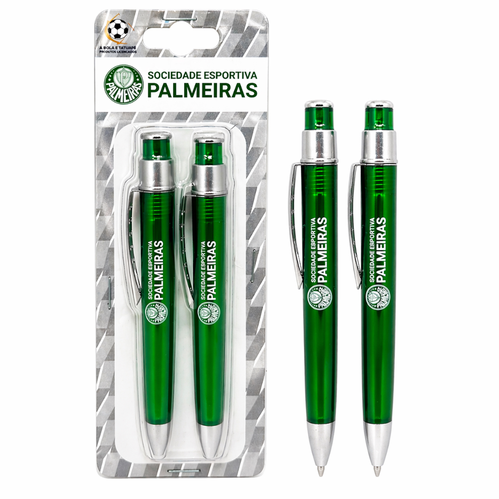 CONJUNTO 2 CANETAS ORIGINAL PALMEIRAS