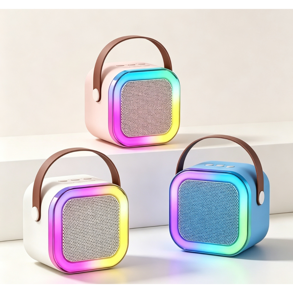 K12 Caixa de som Bluetooth com luz LED colorida, Alto-fante portátil sem fio para festas e entretenimento
