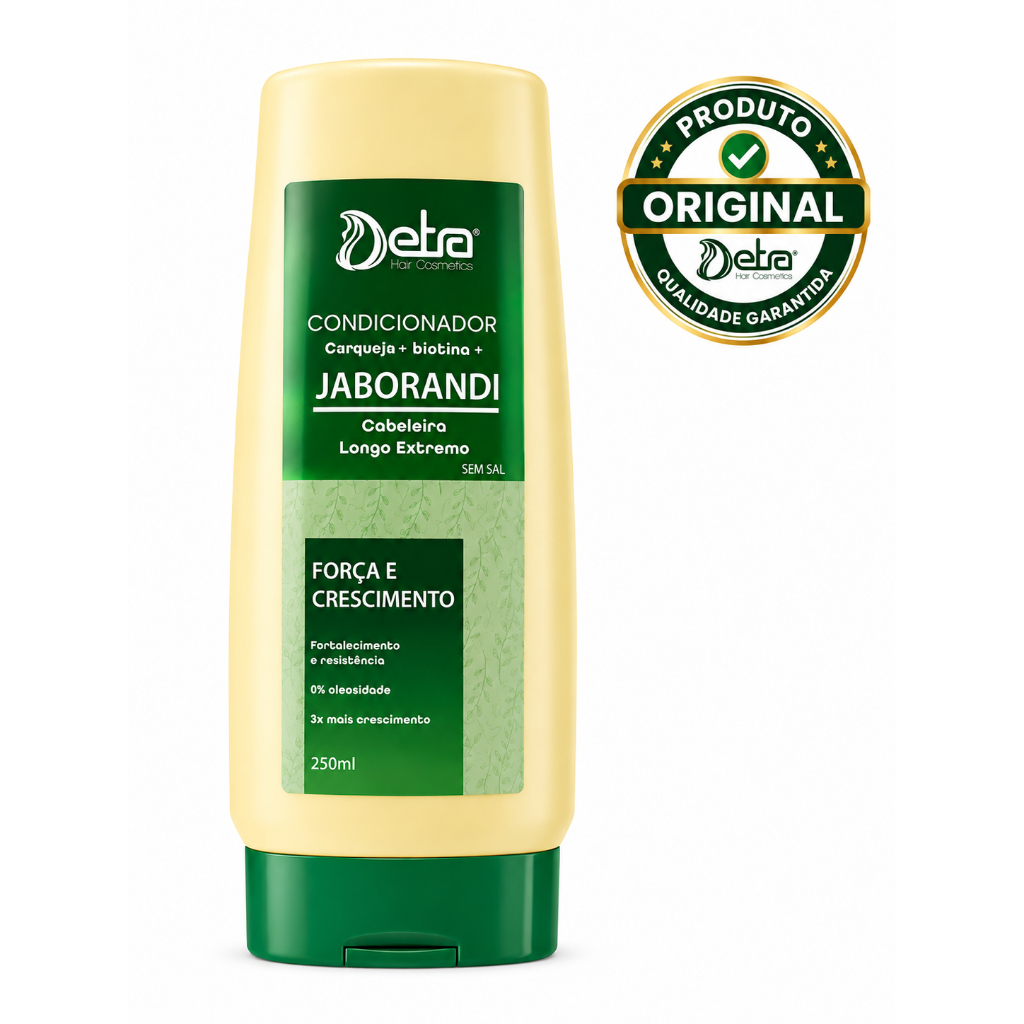 Condicionador Jaborandi Carqueja e Biotina Força e crescimento Anti queda sem sal 250 ml Detra hair