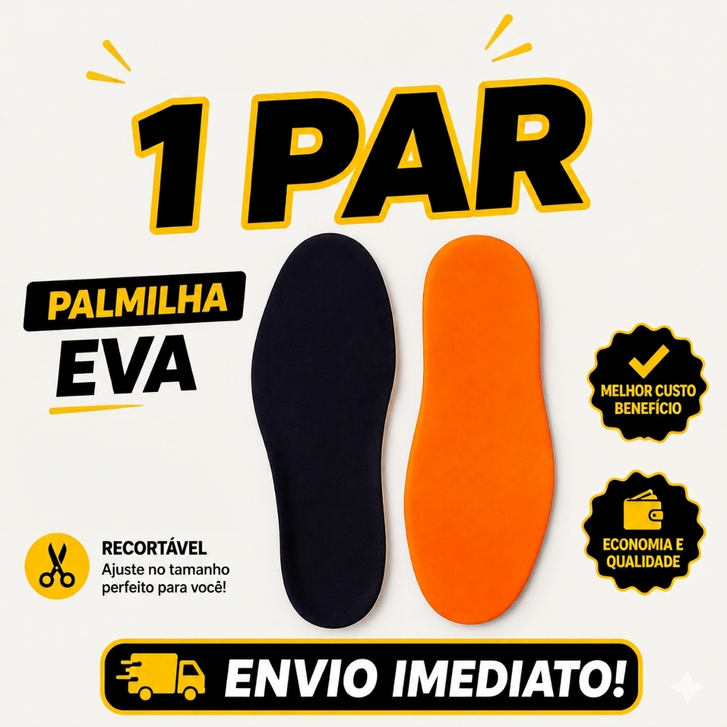 Palmilha Unissex Macia Leve Confortável Se Ajusta Em Todos Os Calçados