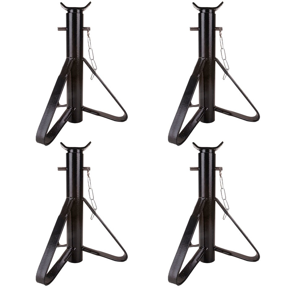 Cavaletes De Apoio Automotivo Kit Com 4 Capacidade 2 Toneladas Preto- Automotivo Pro