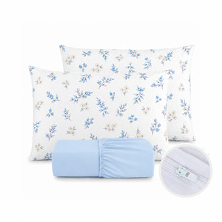 Jogo de Lençol de Cama Coleção Estampados Micropercal 400 Fios Fronha Em Zíper