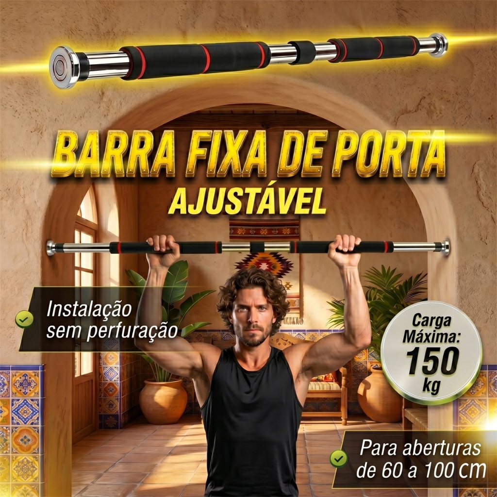 DEEYI Barra Fixa Flexão Porta Apoio Regulável 60 a 100 Cm Exercício Calistenia Musculação