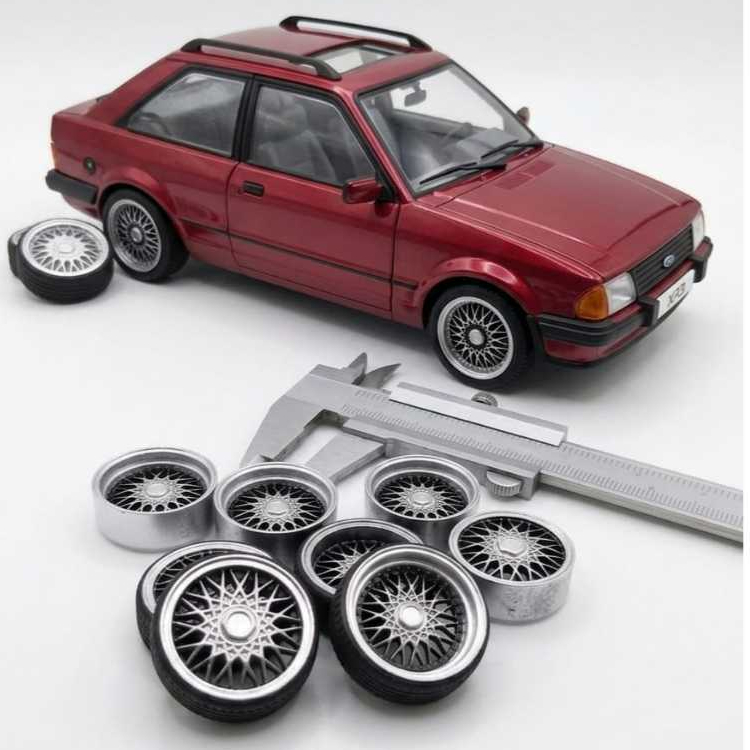 Rodas BBS 28mm para Miniaturas - Acabamento Realista High-End