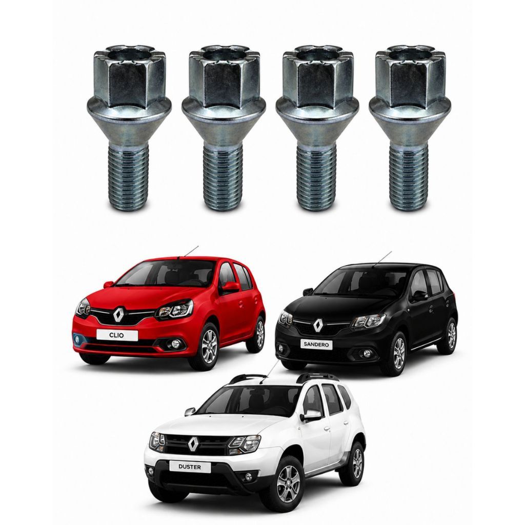 04 uni Parafuso de roda Clio Sandero Duster Megane Captur