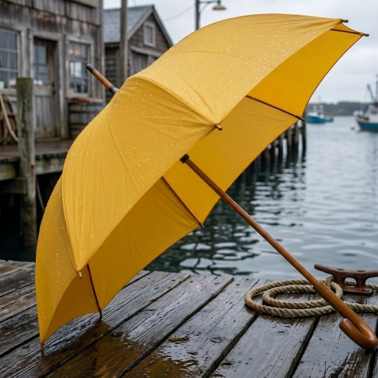 Guarda Chuva Sombrinha Bengala Grande Voyagem com Cabo de Madeira Reforçado Pongee Liso Seca Rápido