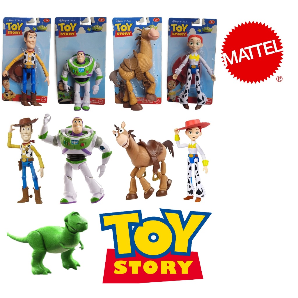 Boneco Wood, Buzz, Jessie e Bala no Alvo Personagem Toy Story Basic 17cm a 24cm - Mattel Original