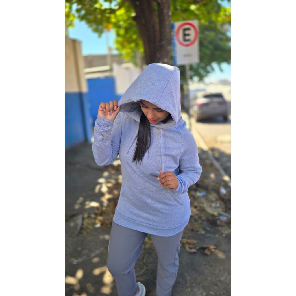 Blusão Casaco Moletom Grosso Bolso Canguru Com Toca e Forrado Jaqueta Premium Blusa de Frio Unisex