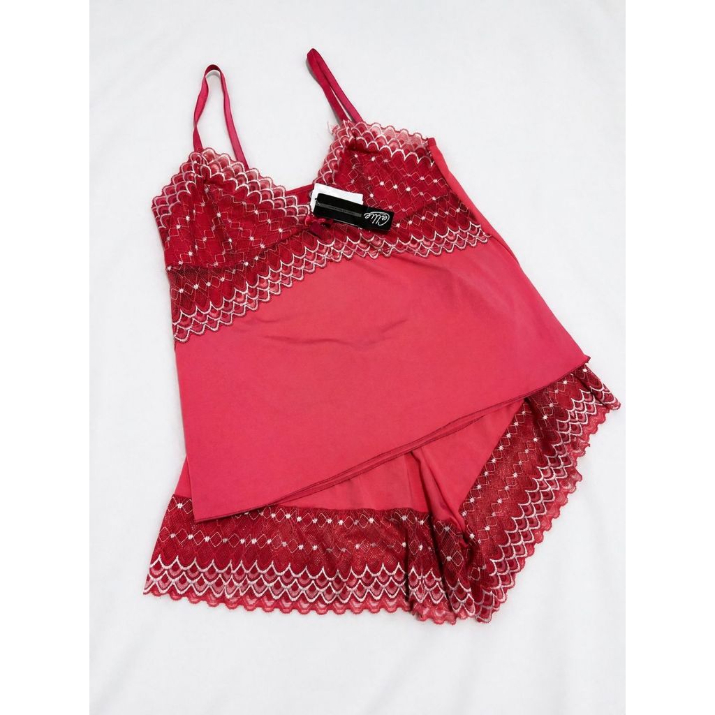 Pijama poliamida Rendado baby doll sem bojo super confortavel