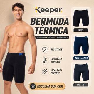 Bermuda Térmica Keeper Anti Assaduras Resistente sem Costura Masculina Sport Alta Perform…