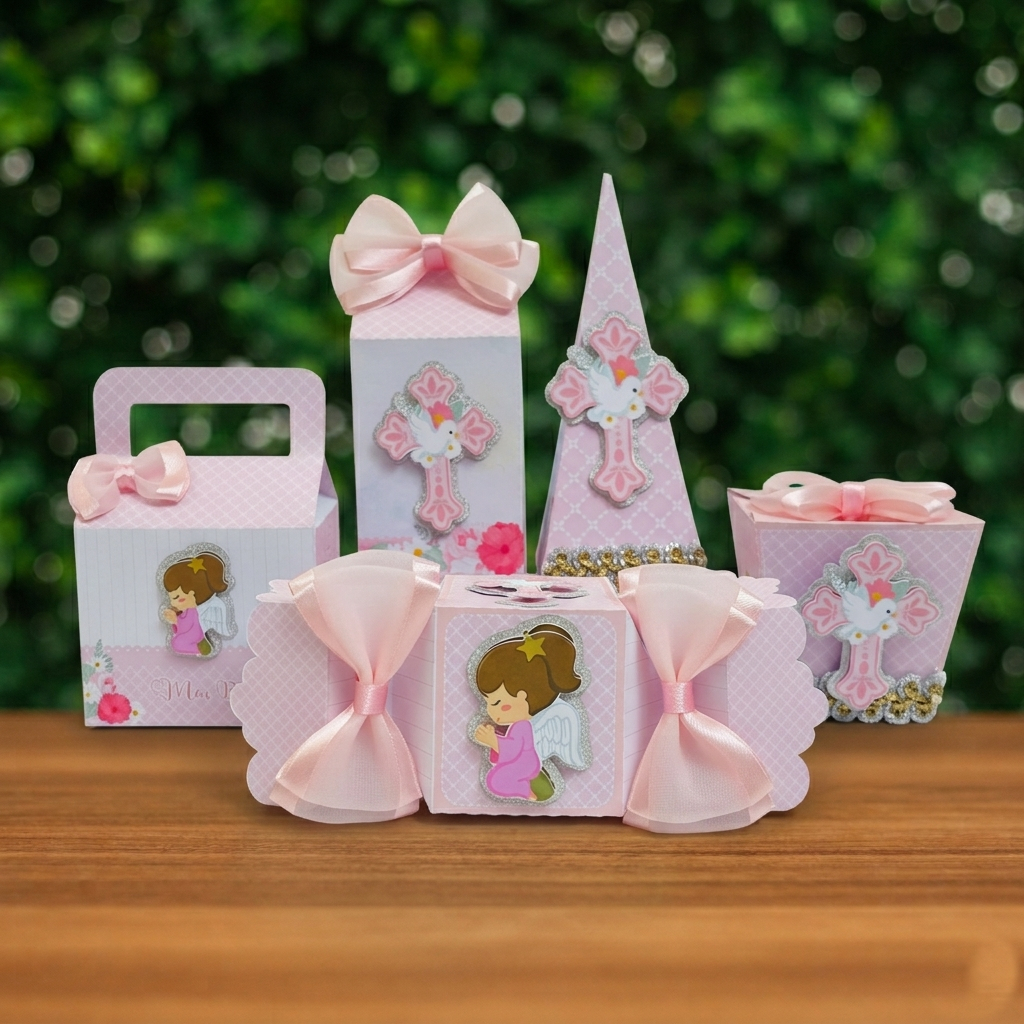 Kit Festa Batizado Menina Personalizado | Lembrancinha Personalizada + BRINDE | Festa Batizado | Festa Infantil