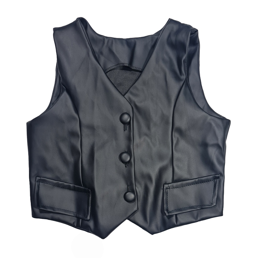 Colete Infantil Menina Courino Couro Ecológico Feminino Look