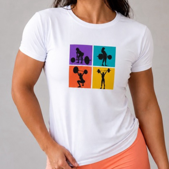 Blusa Feminina Crossfit Camiseta Dry Romantic Preta Verde Militar Azul Marinho Branca Treino Estampas LEVEN