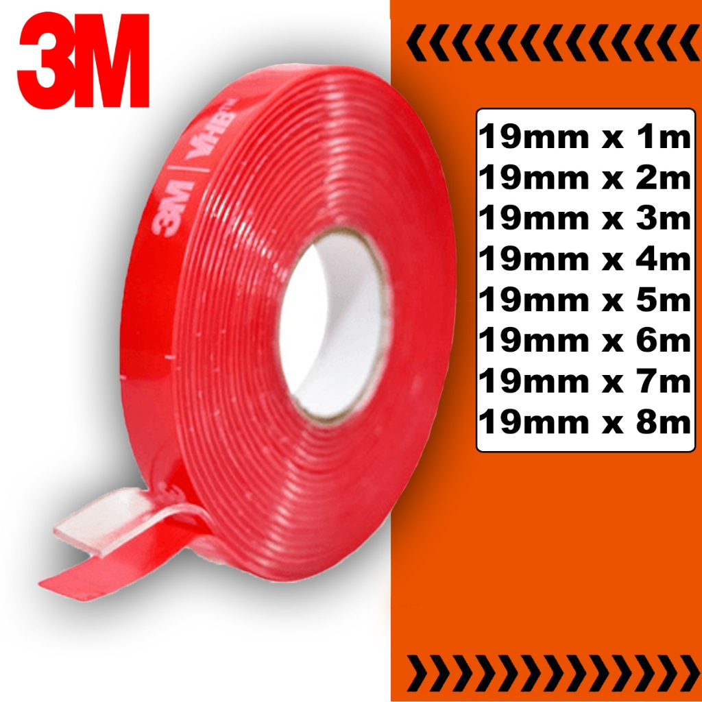 Fita Dupla Face Adere Extra Forte 19mm Auto Adesiva Transparente 3m