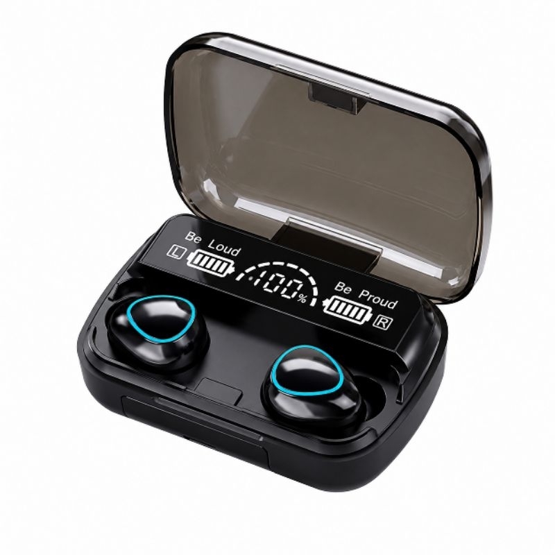 Fone De Ouvido Bluetooth M10 TWS Sem Fio Power Bank Com Microfone Digital Display LED Gamer Esportivo Premium