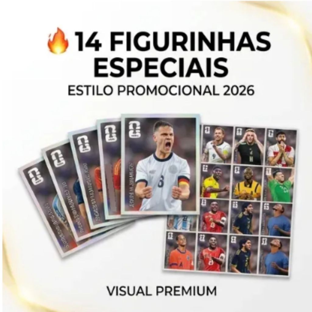 Figurinhas Copa Do Mundo 2026 - Coca Cola - Kit Com 14 Para Completar Album