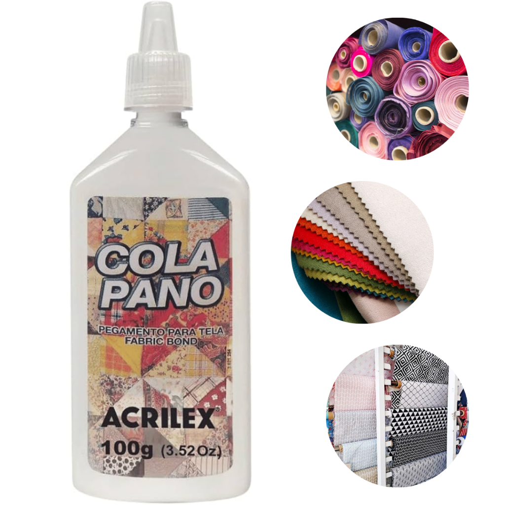 Cola Pano Para Tecido Costura Artesanato 100g Acrilex