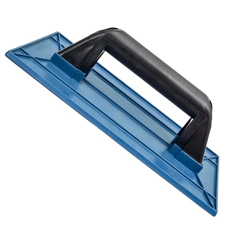 Desempenadeira Plástica PVC 18x28cm Corrugada Azul Resistente Ideal para Pisos e Revestimentos