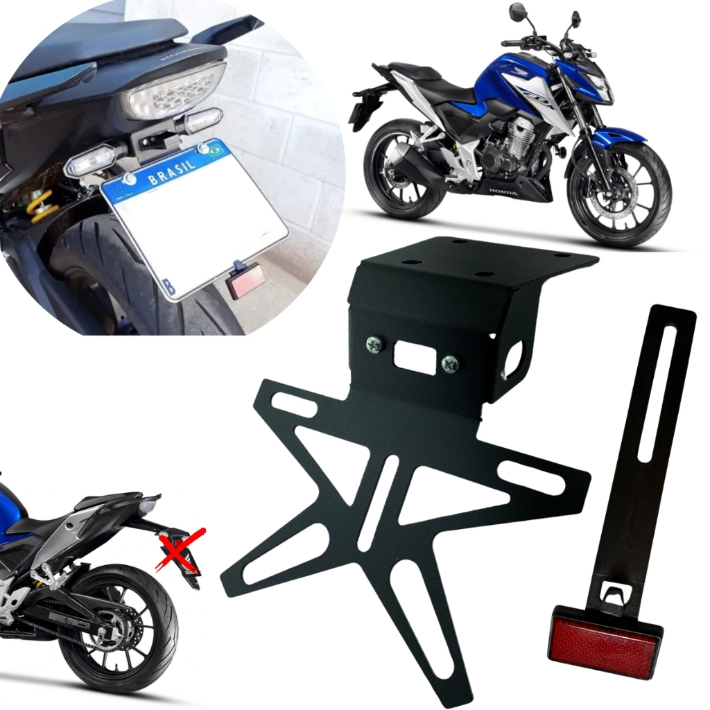 Eliminador De Rabeta CB 300f twister FIXO Suporte Placa Honda CB-300-f