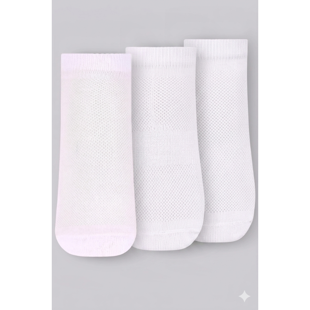 Detalhes do Meia feminina Trifil cano curto kit com 3 pares em algodão