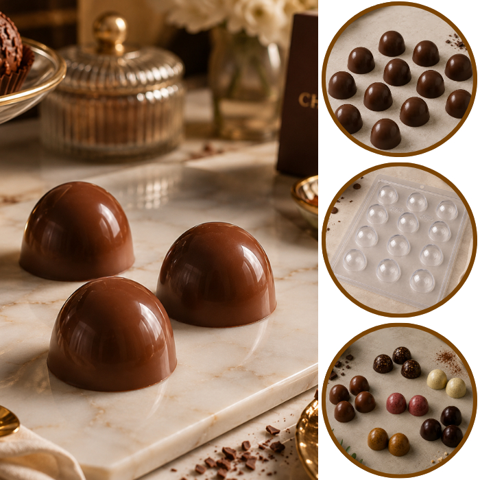 1~10 Forma Simples Cereja Lisa 04 em Acetato BWB Para Bombom e Doces(CHOCO)