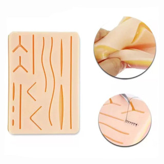Simulador de Pele em Silicone para Treino de Sutura, Prática Realista e Profissional, ideal para Alunos de Medicina e En