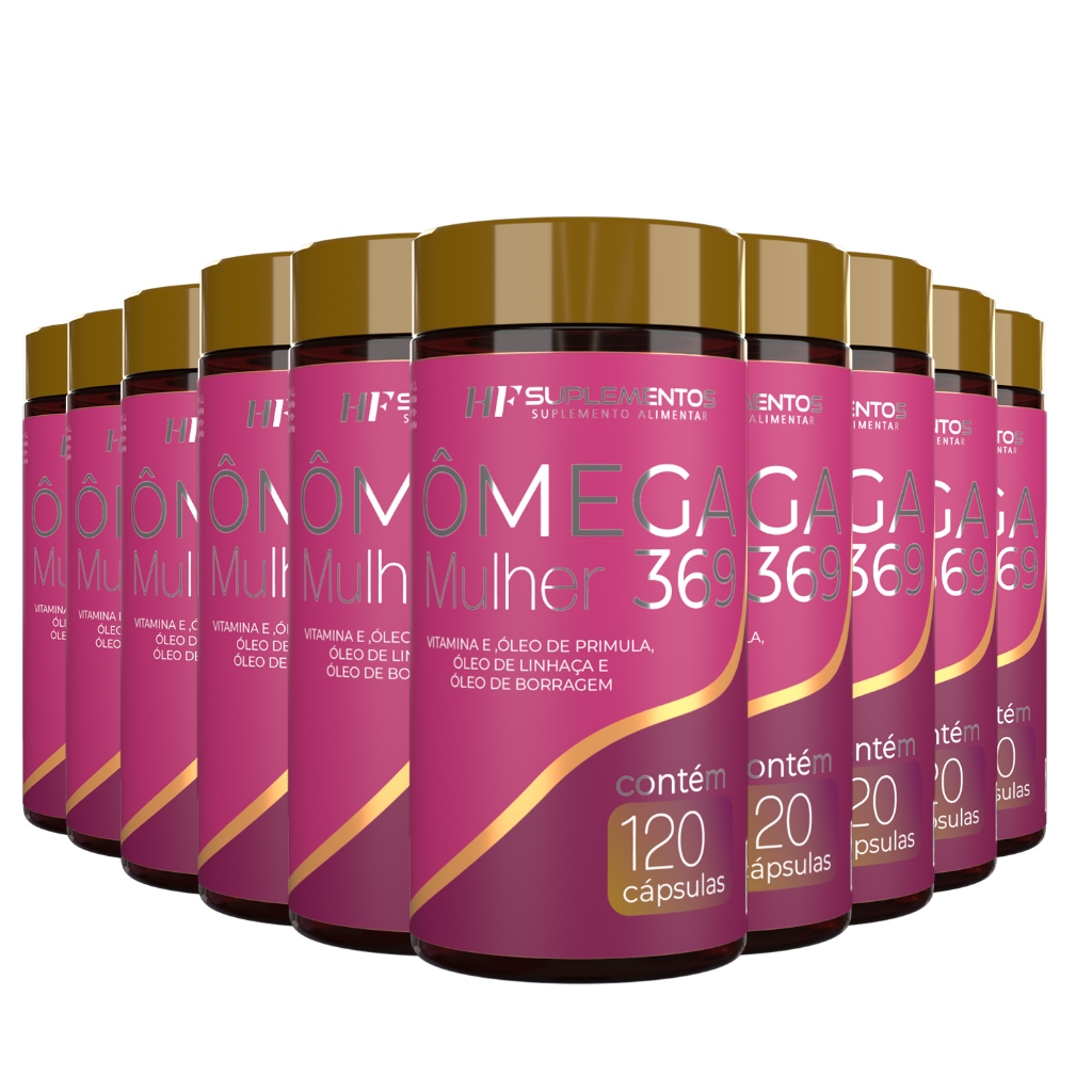 10X OMEGA 3 6 9 MULHER 120CAPS HF SUPLEMENTOS