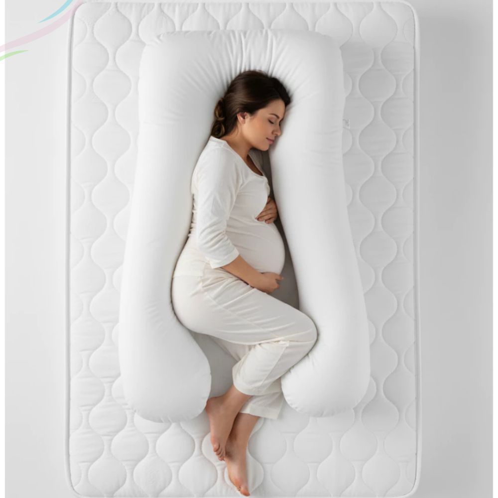 Almofada Travesseiro De Corpo Gestante  Formato U Xuxão 136x40 cm Confortável Hipoalergênico