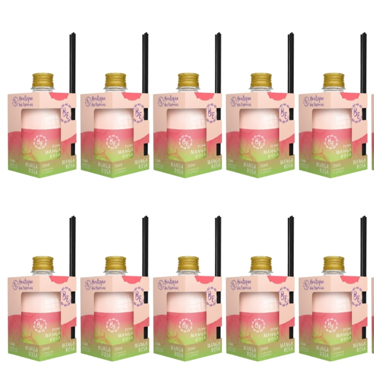 Kit 11 Aromatizador Ambiente 250ml Varetas BE Manga Rosa Difusor Casa Luxo