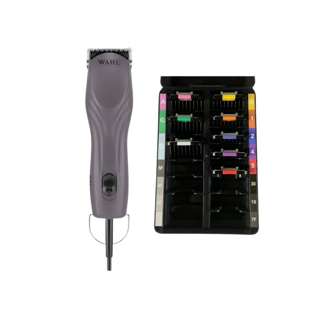 Kit Máquina de Tosa Wahl KM10 Com Fio + Snaps Adaptadores MBS com Porta Lâminas