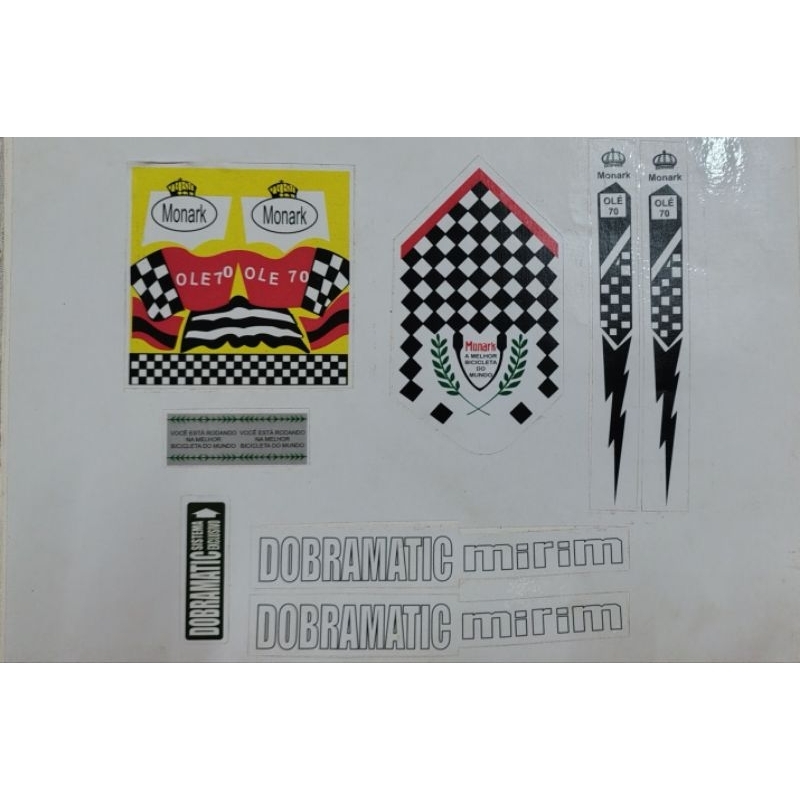 ADESIVOS MONARK OLÉ 70 DOBRAMATIC MIRIM