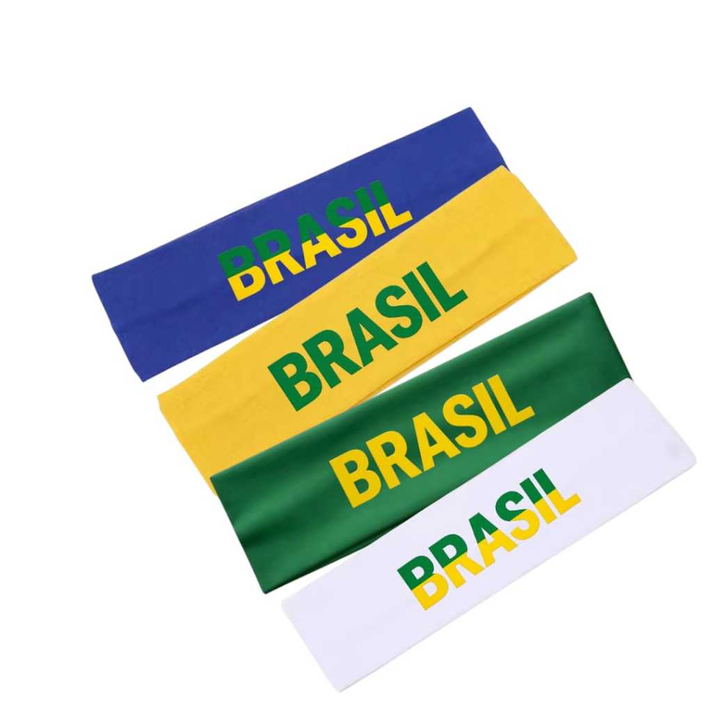 Testeira Tiara Brasil Copa do Mundo Faixa de Cabeça Headband Seleção Brasileira