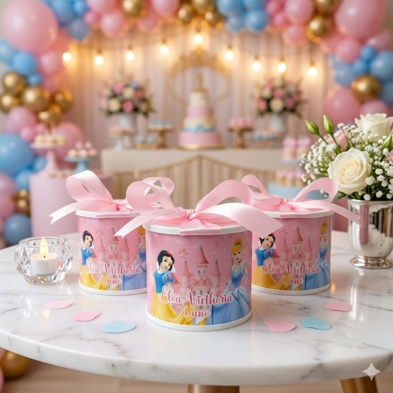 Tubolatas Personalizadas 5x6 Princesas Disney  - Lembrancinha Maternidade/Festa Infantil/ Chá de bebê - DIVERSOS TEMAS