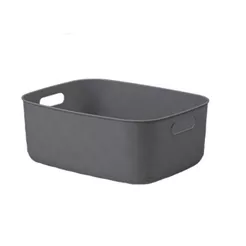 Caixa Organizadora Puffer 12 L Cinza Chumbo Coza