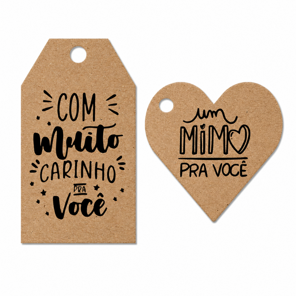 Tag Kraft com Frase Pronta Para Lembrancinhas/Presentes Agradecimento para Lojas Fotos
