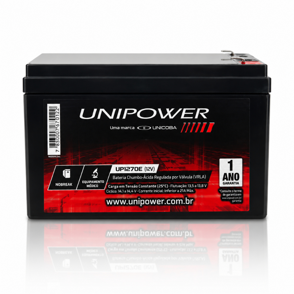 Bater!a 12V para Uso Somente em Alarme e Cerca Elétrica