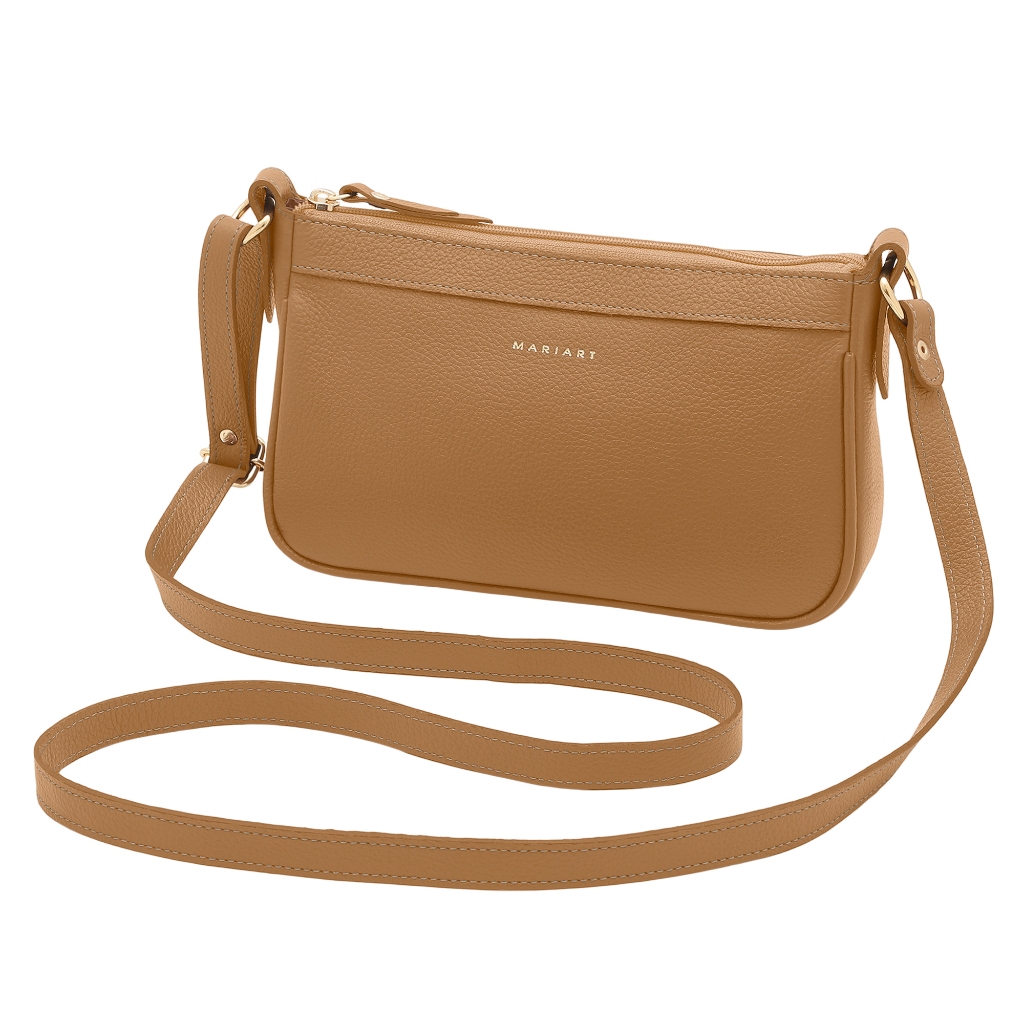 Bolsa Feminina Transversal em Couro Bovino Legítimo Mariart Maragogi