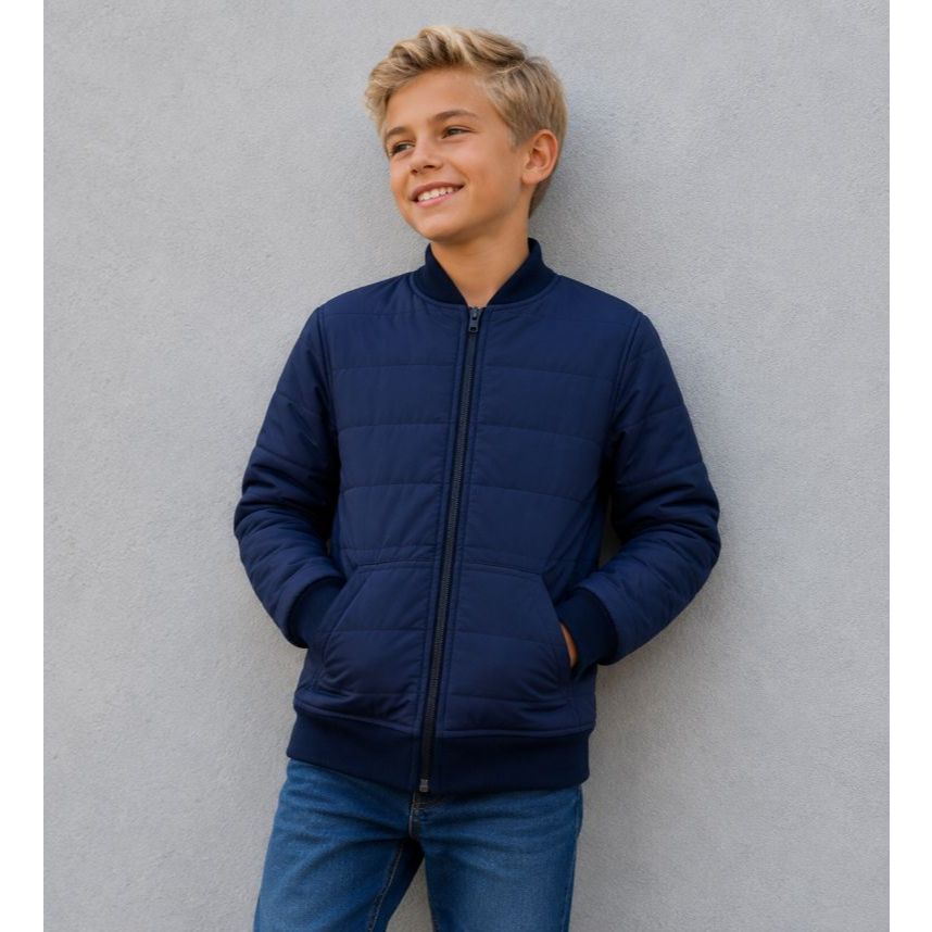 Jaqueta Bomber Infantil Casaco Juvenil Bobojaco Blusa de Frio Gominho Puffer Criança Tamanho 2 6 10 14 16