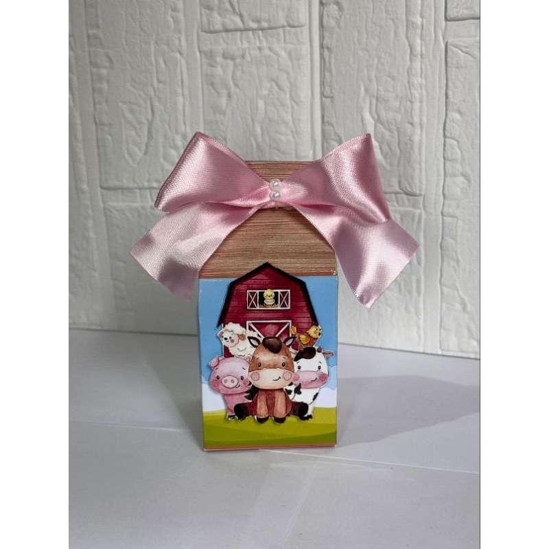 Caixa Milk Fazendinha Rosa / Fazendinha Rosa Personalizada/Lembrancinha de Festa /Aniversário/Personalizados para festas