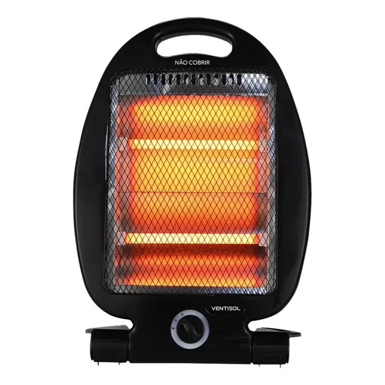 Aquecedor Elétrico Quartzo Doméstico 800w Ventisol Preto 127W