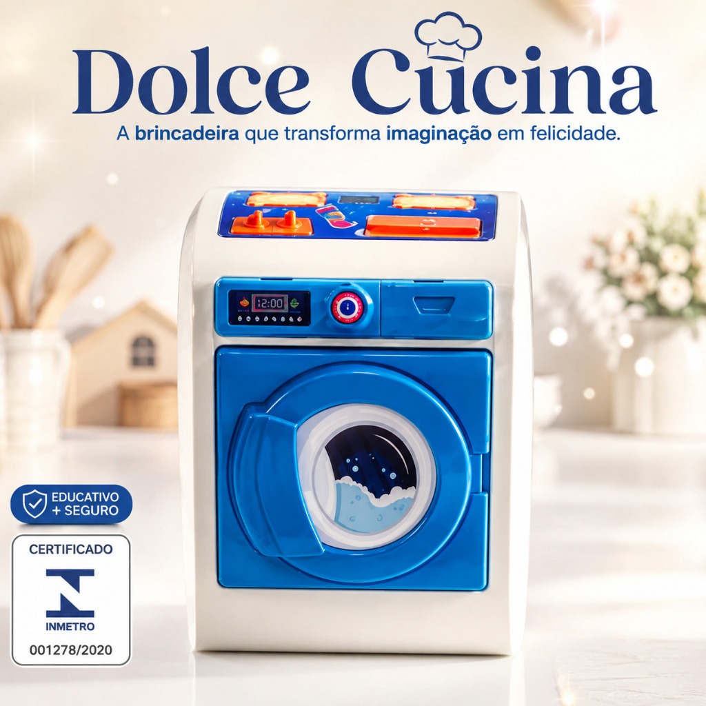 Maquina de Lavar Roupas - Lavadora Infantil - Máquina Brinquedo Criança Educativo Presente Barato