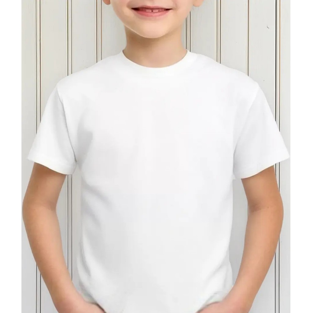 Camiseta Infantil Branca  Poliéster para Sublimação/SILK/DTF