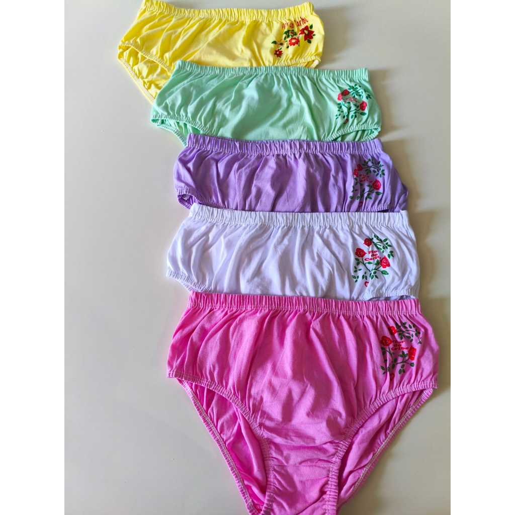 KIT de 5 e de 10 Calcinha calçola 100% algodão para Senhoras CORES SORTIDAS