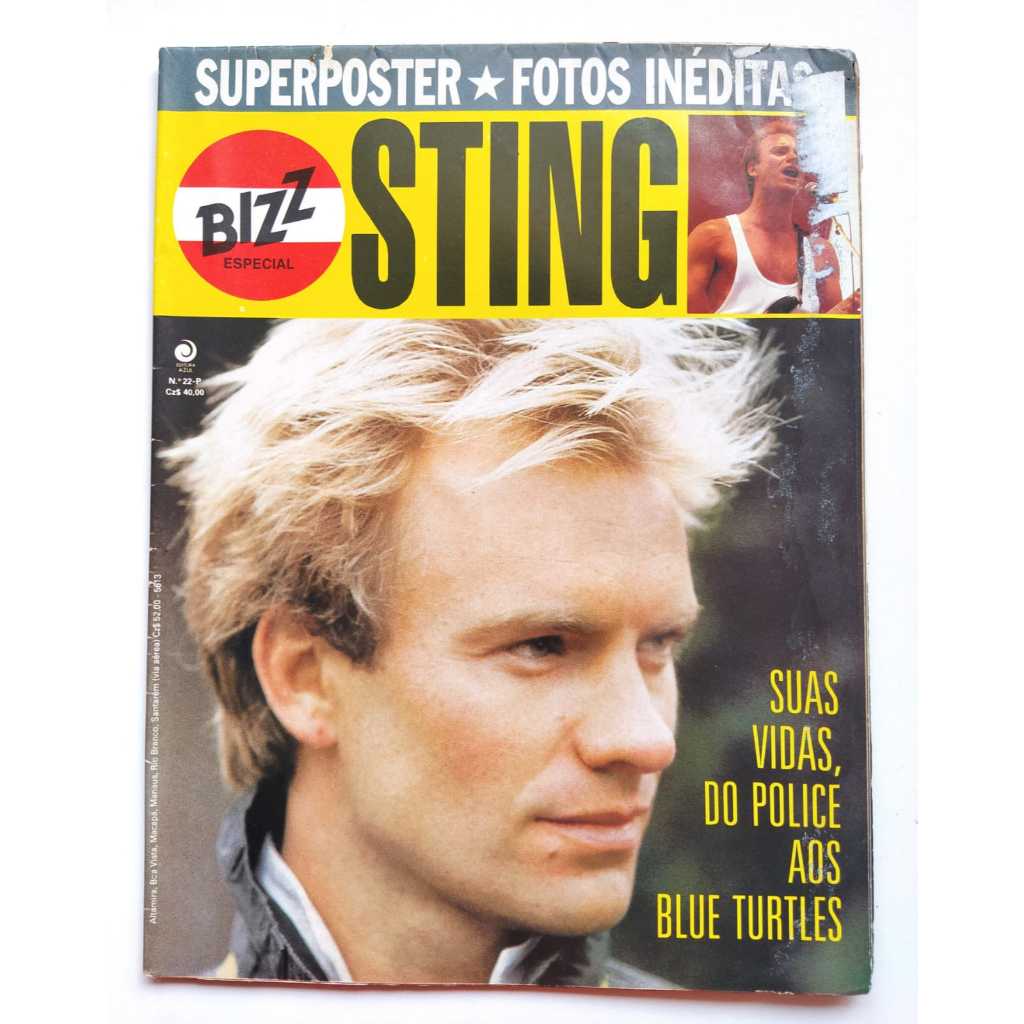 F-715 Revista Bizz - STING   THE CURE  (Com Superpôster)